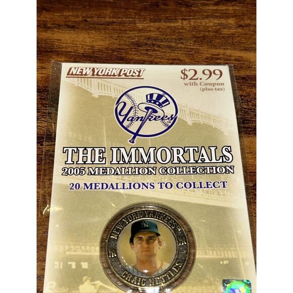 Graig Nettles 2005 New York Yankees NY Post Medallion Coin The Immortals NEW - Picture 3 of 7